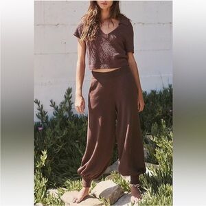 NWT Free People Nolan Sweater Set in French Roast